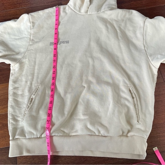 Pangaia Beige 365 Hoodie 100% Organic Cotton Tan Cream Unisex Pocket M - Picture 13 of 13